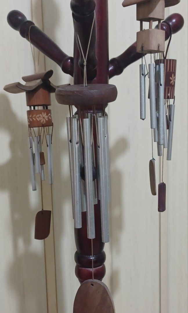 5 pcs. Wind Chime Collection Set (Category: Other Home Decor) located in Quezon City. Submitted by wjmae (Listing ID 1446049839, Image 2). Description: Beautiful decor bundle – ready to hang and display right away! ✅ WHAT YOU GET: - Set of 5 Unique Wind Chimes: • 1 – Classic wide‑top wooden cap style with long silver‑tone tubes • 1 – Pagoda‑style carved wood top with floral inlay detail • 2 – Cute little birdhouse‑shaped top • 1 – Cylinder style 