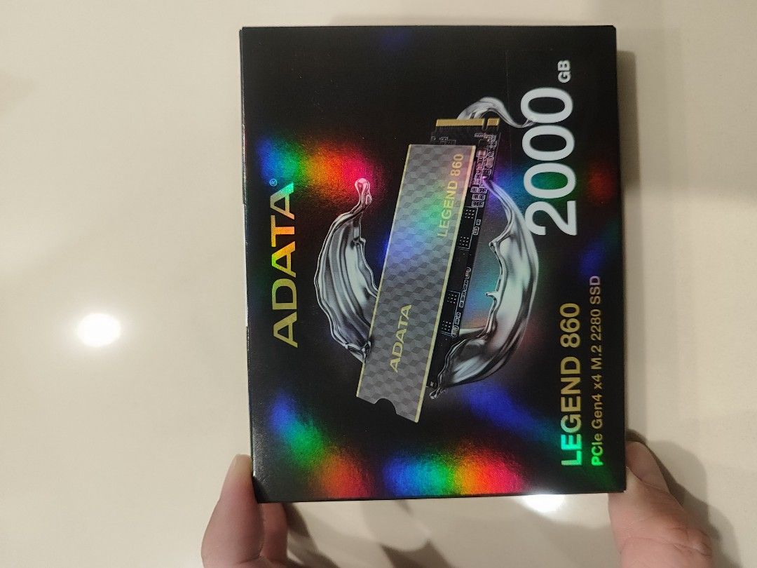 ADATA LEGEND 860 PCIe Gen4 M.2 2280 SSD 2000GB (Category: Hard Disks & Thumbdrives) located in Bayan Lepas. Submitted by cgstore (Listing ID 1446157121, Image 1). Description: - ADATA LEGEND 860 SSD - Capacity: 2000GB - Interface: PCIe Gen4 M.2 2280 - PS5 Compatible - Speed: Up to 7000MB/s - Ideal for Gaming & High-Performance Computing - Enjoy faster load times and quick file transfers.