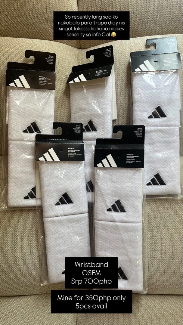 Adidas Socks and Wristband (Category: Other Sports Equipment and Supplies) located in Cagayan de Oro. Submitted by mmg96 (Listing ID 1446064179, Image 1). Description: Details posted on each photo.