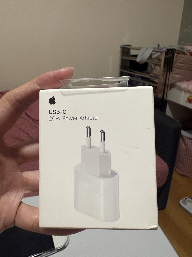 Apple USB-C 20W Power Adapter (EU Plug) (Category: Chargers & Cables) located in Manila. Submitted by beng.2625 (Listing ID 1446157708, Image 1). Description: - Original Apple 20W USB-C Power Adapter - EU Plug version - Fast charging for iPhone and other USB-C devices - Compact and portable design - Original packaging included.