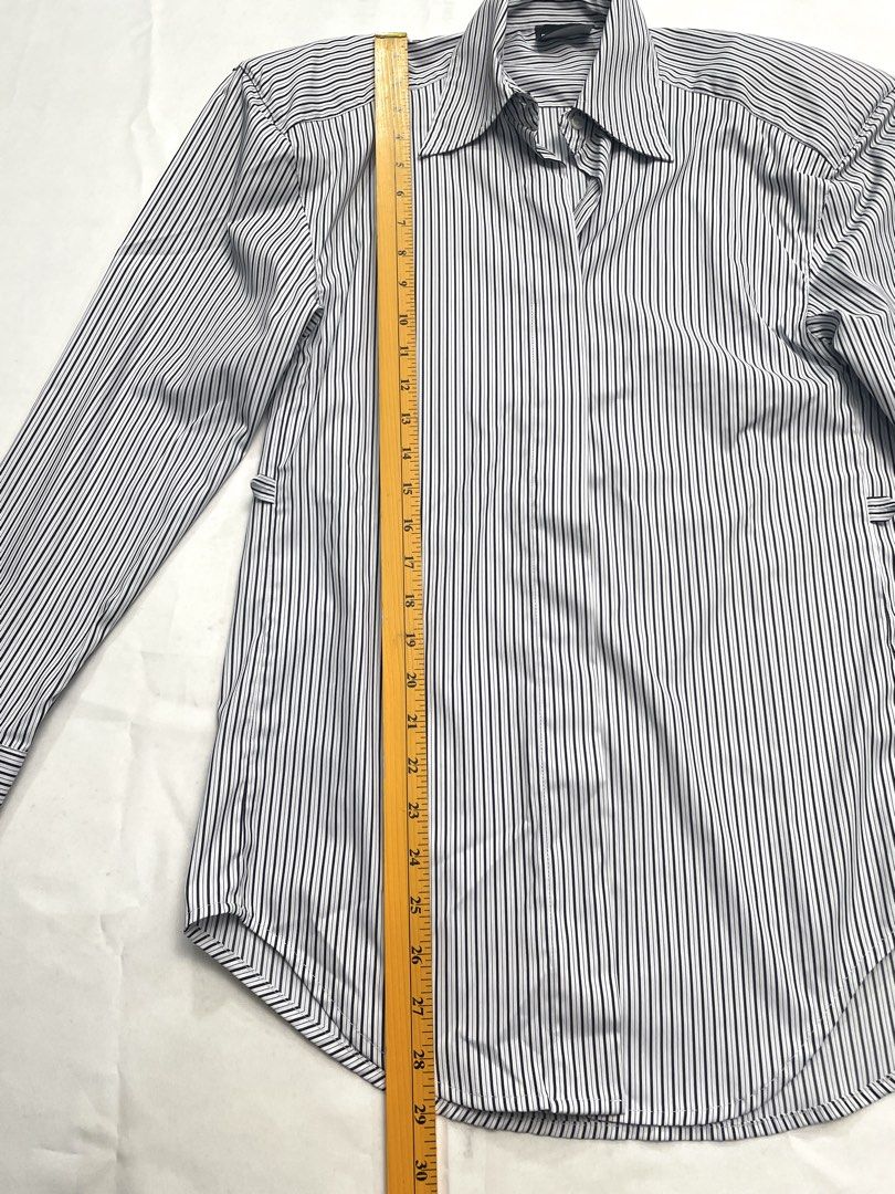 Asos Blue Striped Button Shirt With Shoulder Pads (Category: Blouses) located in Makati City. Submitted by pepperstoremerch (Listing ID 1446127142, Image 3). Description: 30% Off Sale Originally 350 Asos Blue Striped Button Shirt With Shoulder Pads Has loops at the side Size XS Polyester Preloved, good condition Please see pictures D0092 R350.