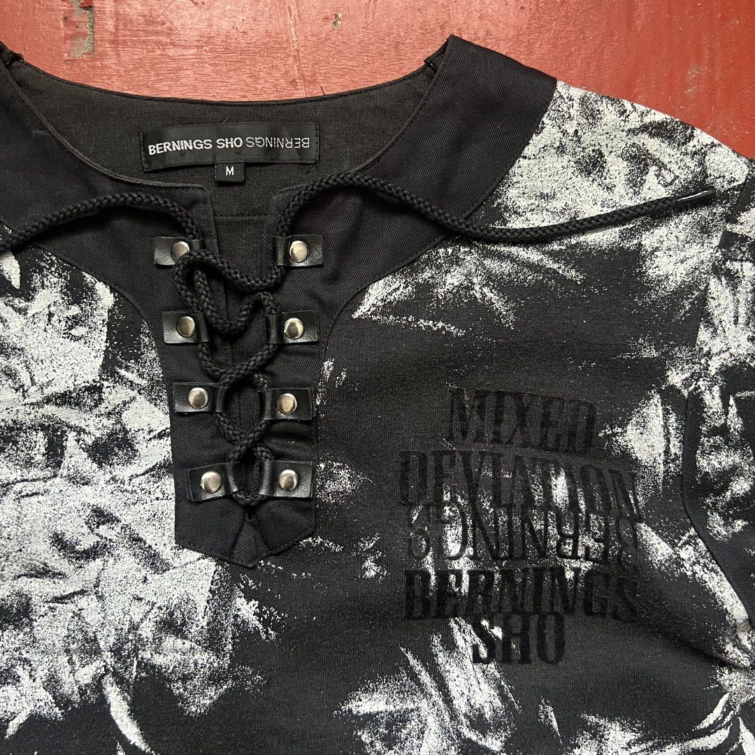 Bernings Sho - Laced Up shirt (Category: Formal Shirts) located in Lucena. Submitted by proxyhere (Listing ID 1446048859, Image 2). Description: Bernings Sho - Laced Up Shirt length 25 width 20 .