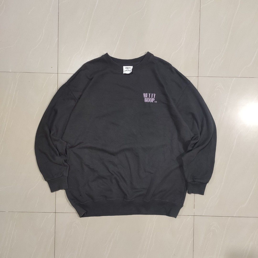 BETTY BOOP x DENIFITS pull over crewneck (Category: Coats, Jackets and Outerwear) located in Binangonan. Submitted by variousvintageph (Listing ID 1446158271, Image 1). Description: size: large womens fit to xl excellent condition no issue excellent color rate.