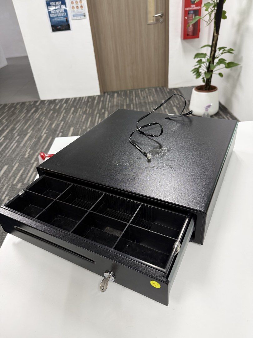 Black Cash Drawer with Key and Cable492857588765184001
