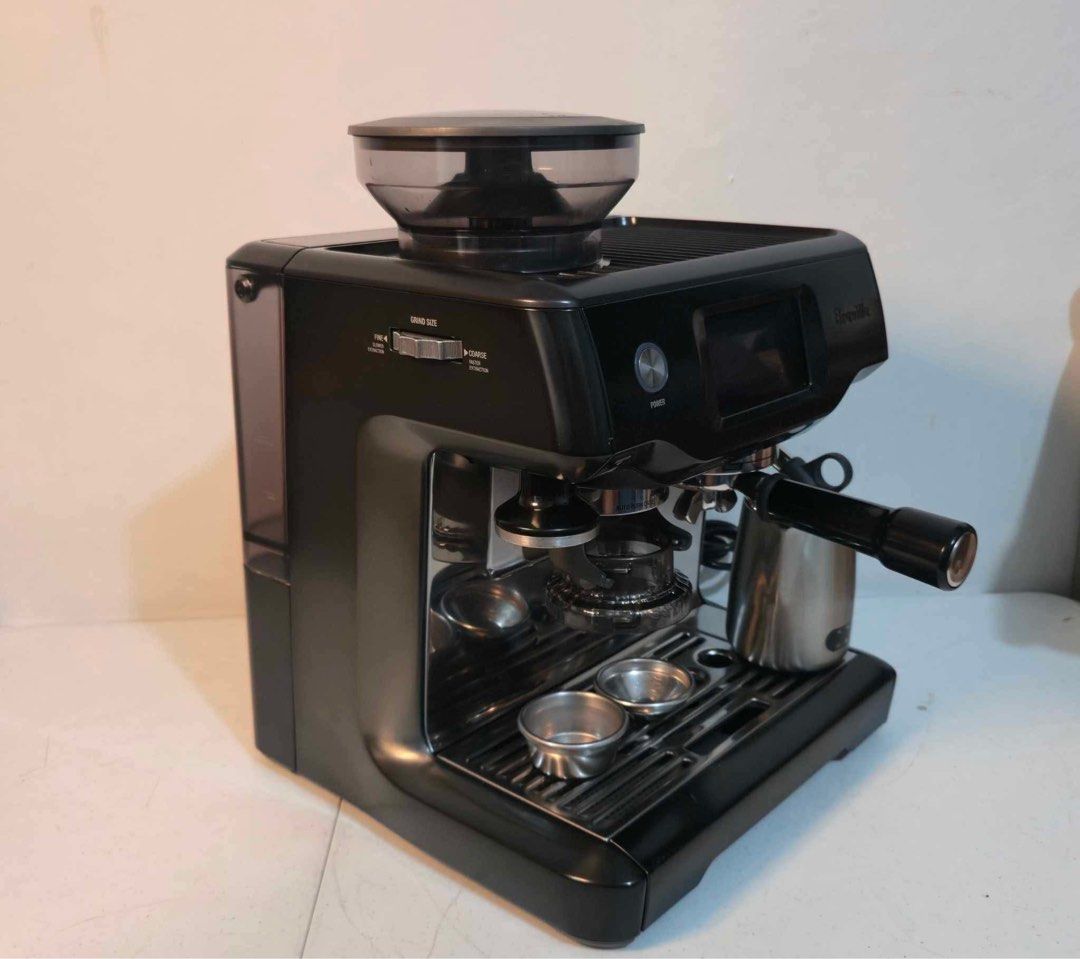 Breville Barista Touch Espresso Machine (Category: Coffee Machines & Makers) located in Taytay. Submitted by mikz_1303 (Listing ID 1446050437, Image 3). Description: Breville Barista Touch Semi Automatic Espresso Machine Used as demo unit Australian mall pull out Inclusion 2 filter cup Milk jug Tamper Dozer Portafilter No issue 45k.