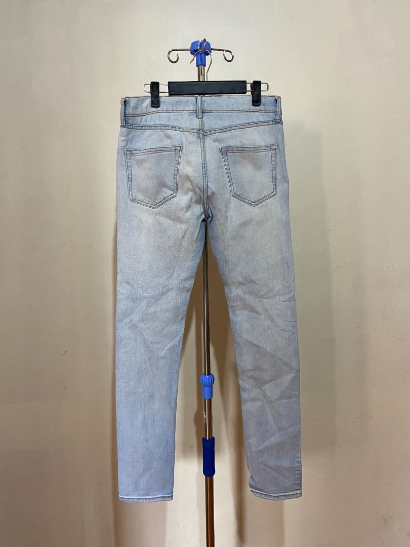 [Topman] Take All 4 Men's Original Pants (Category: Trousers) located in Quezon City. Submitted by thedeclutterer_ (Listing ID 1446100884, Image 3). Description: *Buy 1 Promo Bundle, Get P100 off on other Promo Bundles 1). [Topman] Original Stretch Skinny Light Wash Jeans Description: - No flaws - Like new condition Dimensions: Waist - 30 in Length - 40.5 in 2). [Topman] Original Stretch Skinny Black Jeans Description: - No flaws - Like new condi