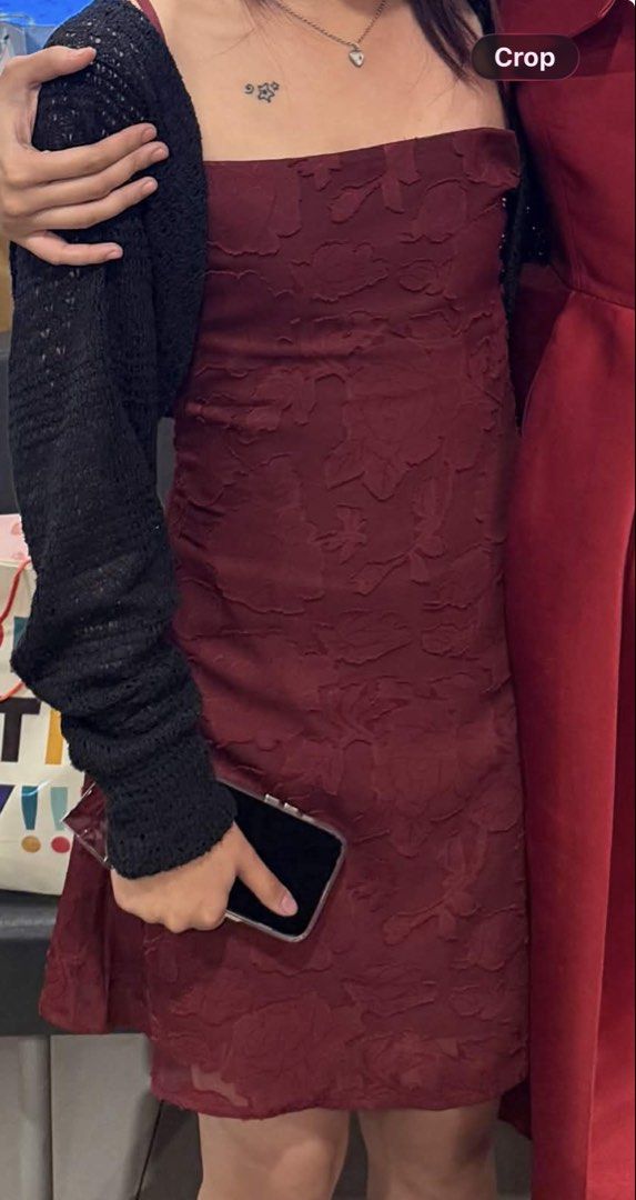 Burgundy Formal Dress (Category: Dresses) located in Taguig. Submitted by rycarts (Listing ID 1446027566, Image 3). Description: Description:Used once for a party. planned to keep it pero i dont think i'd be able to use it again Size: Xs-S General Note: * item is second hand so please manage your expectations * no asking for when worns (ww) pictures will be posted if there is * selling my clothes for low prices bc i need to declutter before schoo