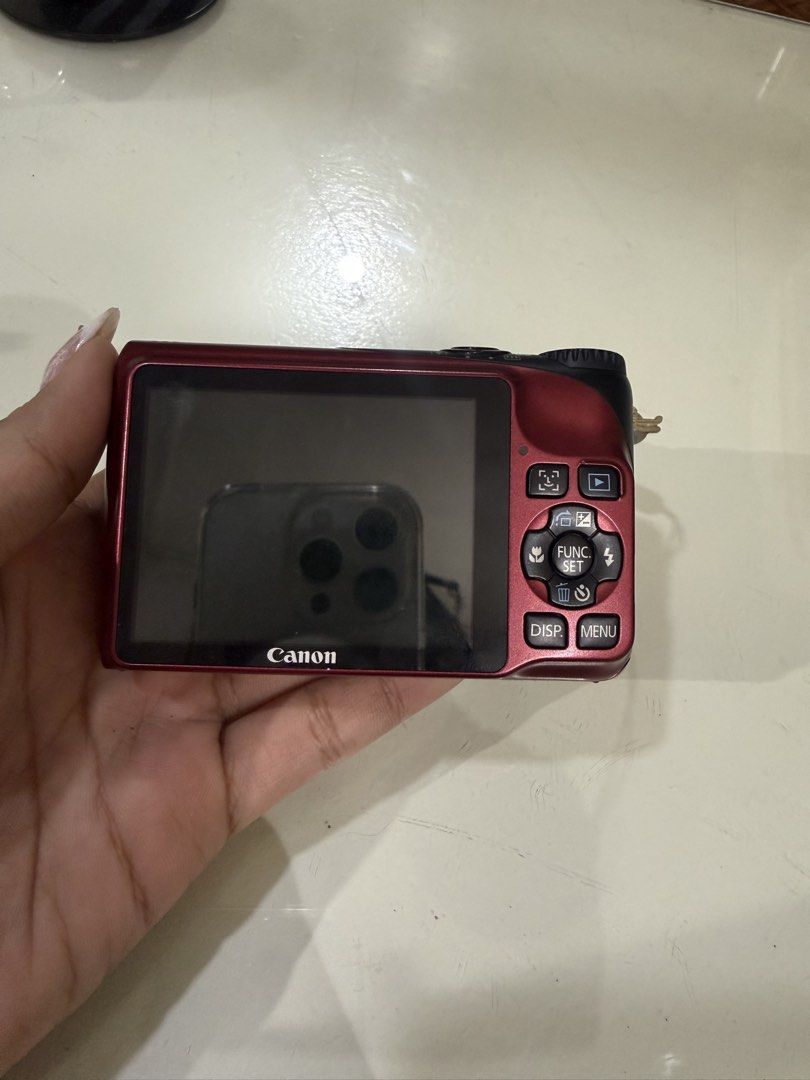 Canon Powershot A2200 HD (Category: Cameras) located in Santa Rosa. Submitted by ashleyyadao.forest (Listing ID 1446023850, Image 2). Description: canon powershot a2200 (preloved red) *14.1 effective megapixels, 1/2.3-inch CCD image sensor; *4x wide optical zoom and 4x digital zoom *2.7 in. TFT LCD with wide viewing angle; *Built-in flash; 720p HD video DIGIC 4 Image Processor; *Discreet Mode disables sound, flash and AF beam Smart Auto (32 scene
