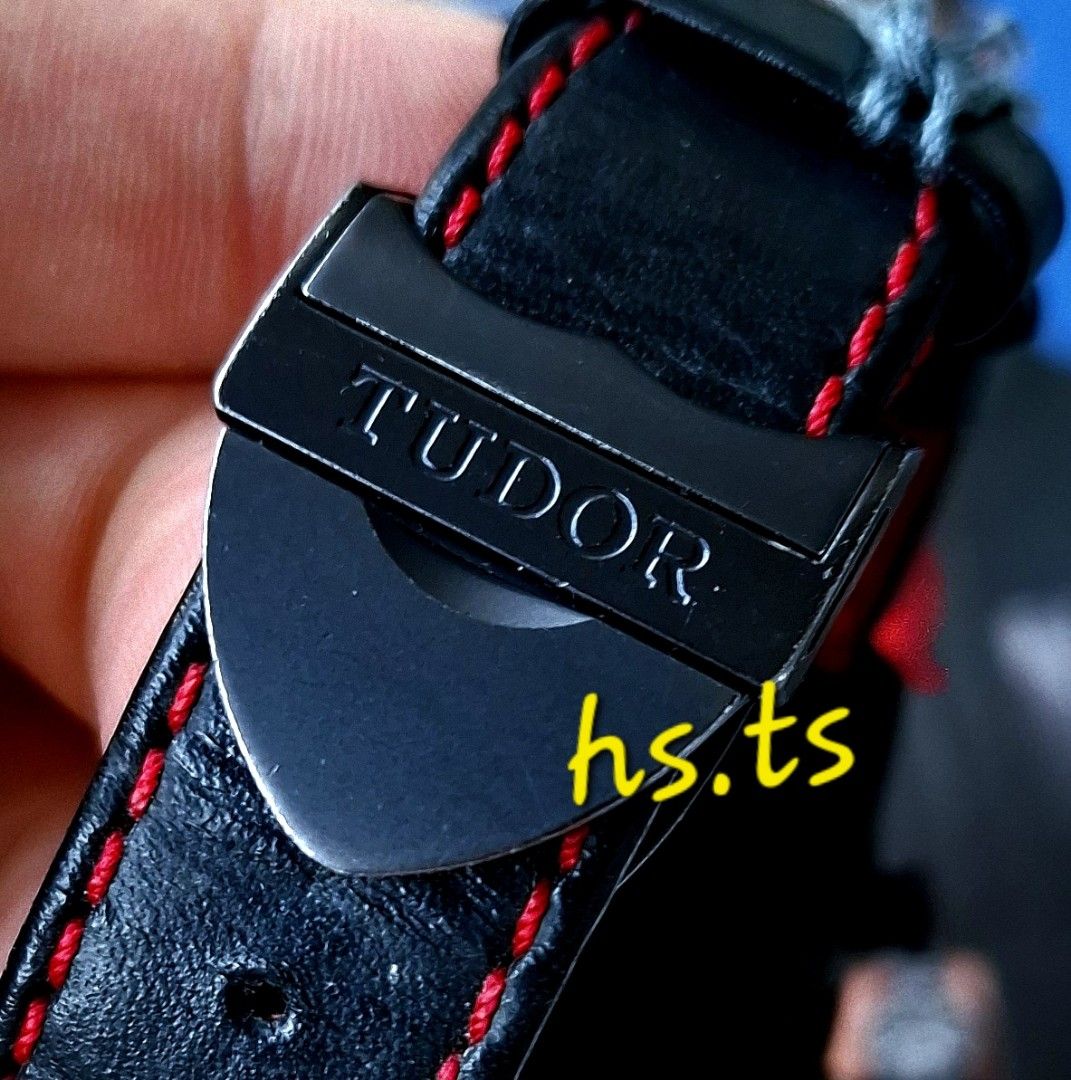 🔥CHEAPEST🔥 Tudor ⚫️🔴 Black Shield Fastrider Black Red 42mm Automatic Chronograph Sports Watch 42000CR (Watch & Tudor Tag Only) (Category: Watches) located in Singapore. Submitted by hs.ts (Listing ID 1446156827, Image 3). Description: 🔥Cheapest on Carousell!! 🔥 💯 ALWAYS GUARENTEED AUTHENTIC 👍 Condition: Like New, 9.3/10 ✅️ Watch Only. ✅️ Keeps Good Time. ✅️ Rare & Sought After 🔴⚫️ Colourway! ▪️Small Scratch on Crystal. (Last Pic.) RTP: $6