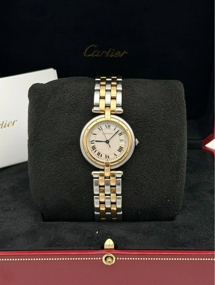 Classic Cartier Panthere Vendome Two Tone (Category: Luxury Watches) located in Manila. Submitted by timelesseleganceph (Listing ID 1446004038, Image 1). Description: Classic Cartier Panthere Vendome Two Tone Reference 183964 Size 30mm Quartz movement Dated 1990s Vintage Yellow Gold Two Tone Comes with Watch and Pouch.