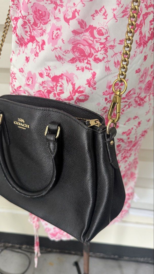 Coach mini sage caryall bag (Category: Luxury Bags & Wallets) located in Quezon City. Submitted by yannabee (Listing ID 1446020665, Image 2). Description: Good used condition Authentic Replaced sling Leather type.