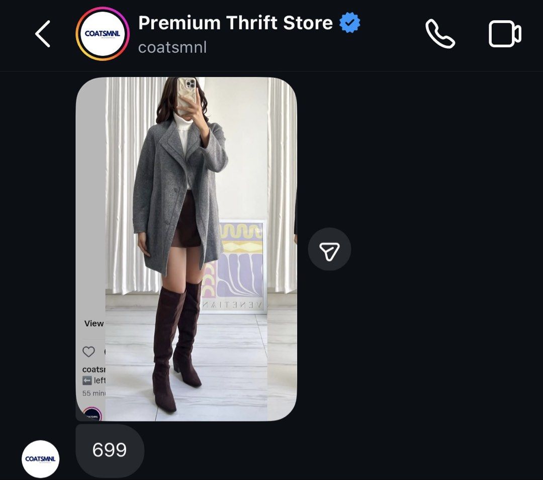 COATSMNL Winter Autumn Coat (Category: Coats, Jackets and Outerwear) located in Caloocan City. Submitted by _declutterbym (Listing ID 1446108333, Image 2). Description: - Gray. - Never been used since bought. - Fits small to medium.