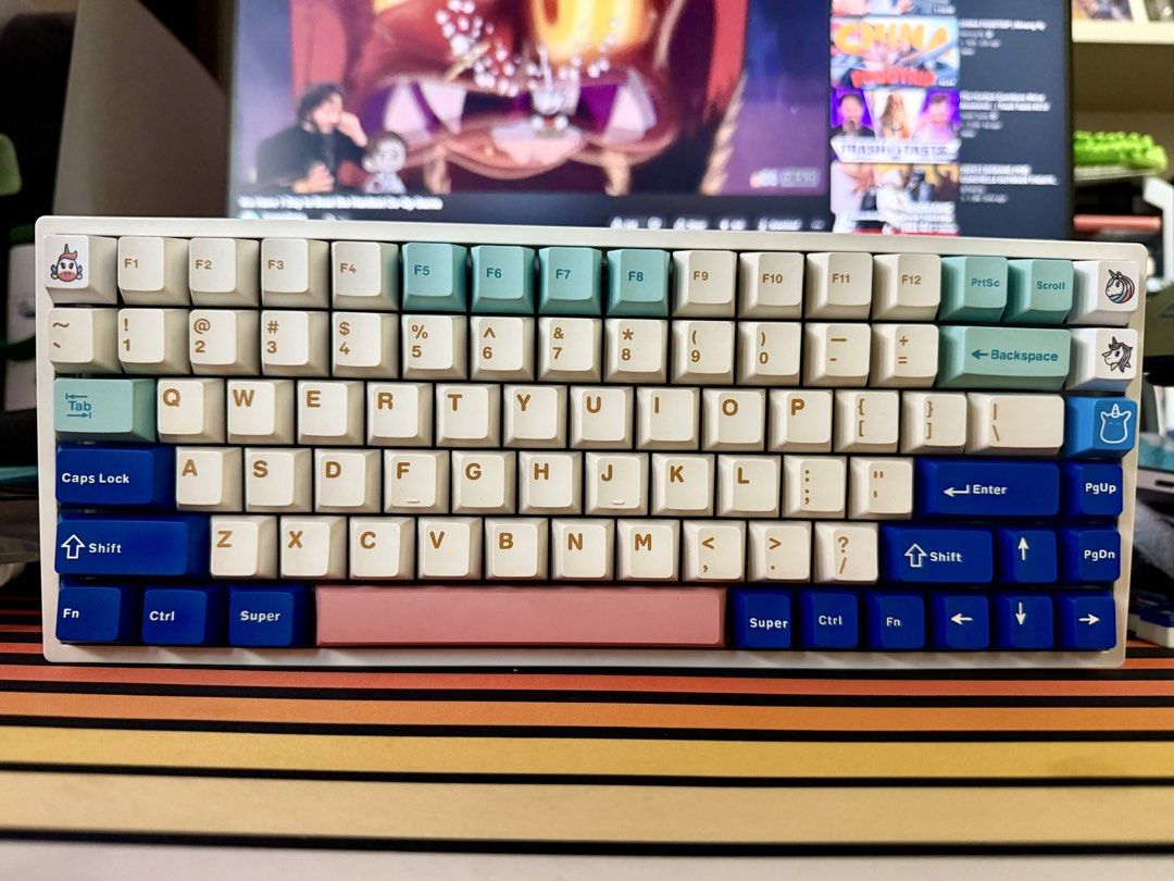 Custom Mechanical Keyboard with Pink Cable and Keycaps (Category: Computer Keyboard) located in Quezon City. Submitted by espneon (Listing ID 1446078549, Image 2). Description: Hello! I'm selling some keyboard stuff that I don't use anymore to pay off some medical bills. Royal Kludge 84 Tri-mode, in good condition (no issues) - with Akko Lavender purples - ₱1,200 Keycap sets (would love to sell these with the keyboard and switches), bought from Y