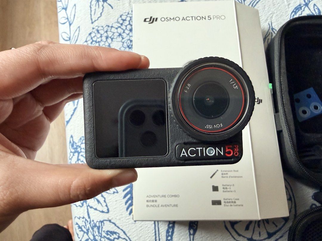 DJI Osmo Action 5 Pro Adventure Combo (Category: Cameras) located in Manila. Submitted by aslyann (Listing ID 1446012503, Image 2). Description: - DJI Osmo Action 5 Pro Adventure Combo - Includes camera, protective case, and accessories - Ready for your next adventure - Ideal for capturing action shots Upgraded .