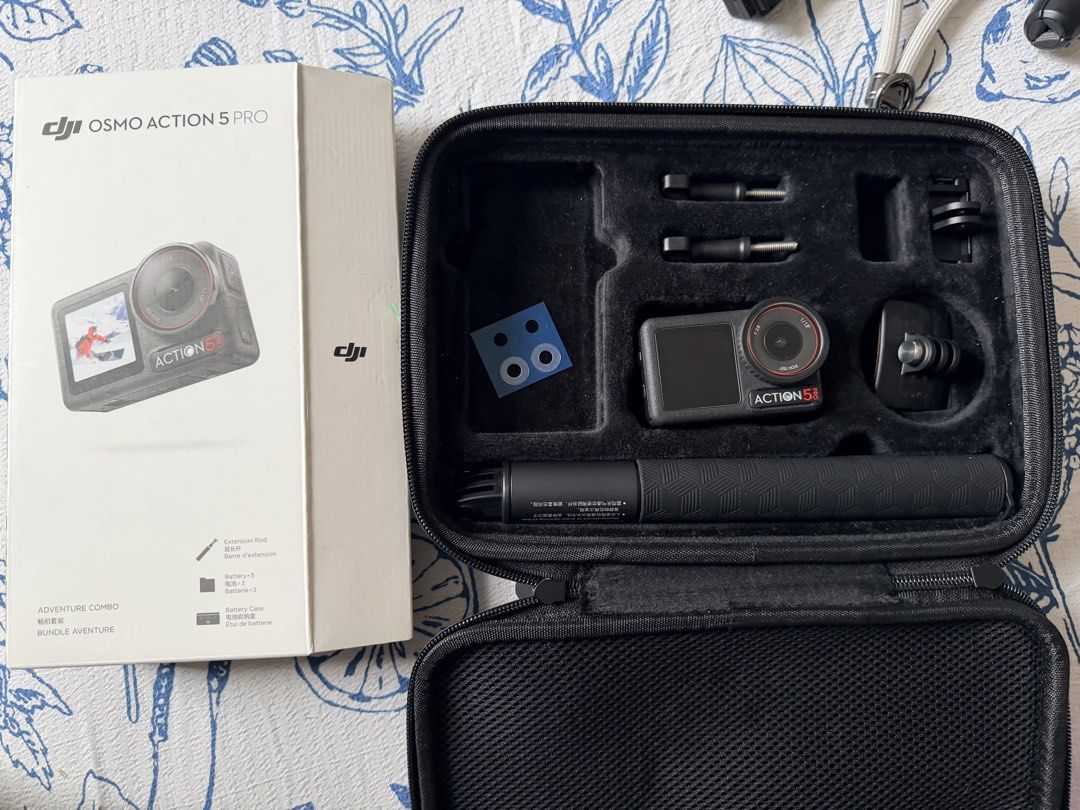 DJI Osmo Action 5 Pro Adventure Combo (Category: Cameras) located in Manila. Submitted by aslyann (Listing ID 1446012503, Image 1). Description: - DJI Osmo Action 5 Pro Adventure Combo - Includes camera, protective case, and accessories - Ready for your next adventure - Ideal for capturing action shots Upgraded .