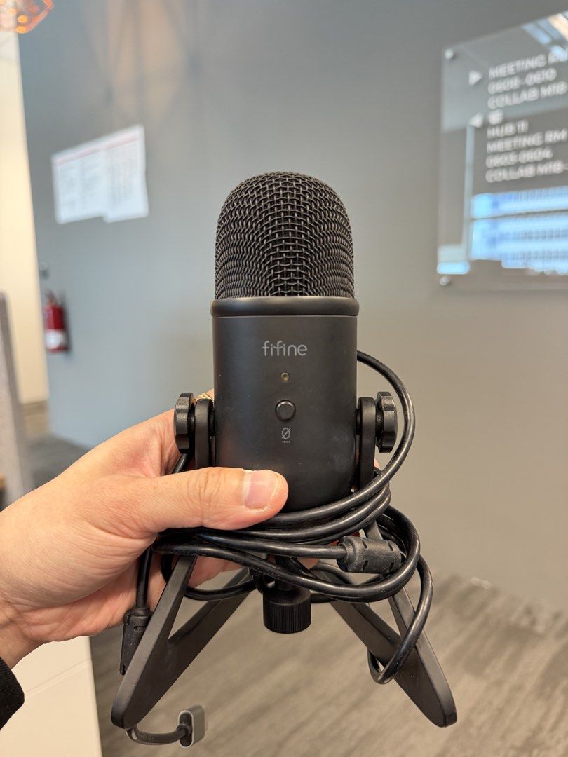 Fifine USB Condenser Microphone with Tripod Stand