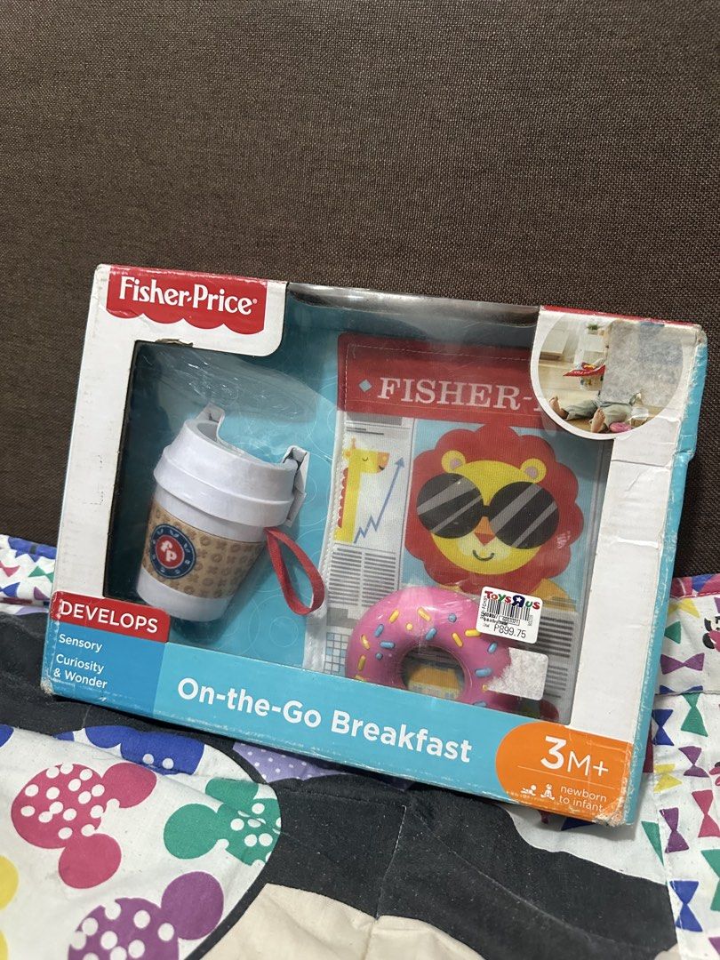 Fisher-Price On-the-Go Breakfast & Cutest Chef Set (Category: Weaning & Toddler Feeding) located in Manila. Submitted by bei10 (Listing ID 1445988511, Image 1). Description: - Fisher-Price On-the-Go Breakfast Set (3m+) - Includes sippy cup and donut toy - Fisher-Price Cutest Chef Set (3m+) - Comes with bib, teething toys, and food piece - Ideal for babies learning to eat and play 2 for 600 na.