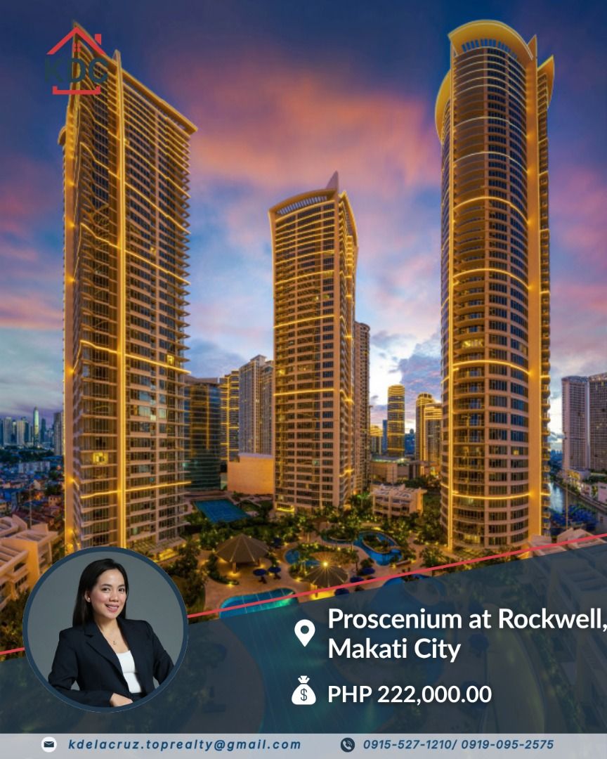 FOR LEASE | Rockwell, Makati | Lower-Floor Office Space (Category: Commercial) located in Makati City. Submitted by kristinedc.09155271210 (Listing ID 1446051321, Image 1). Description: For Lease: Low-Floor Office Space in Rockwell, Makati City 📍Property Code: DR88-002855 📍Project: The Proscenium At Rockwell, Makati City 📍Tower: Sakura 📍Floor Area: 129 sqm 📍Furnishing: Bare 💰Price: ₱ 258,000.00 | monthly For viewings/further details, pls co
