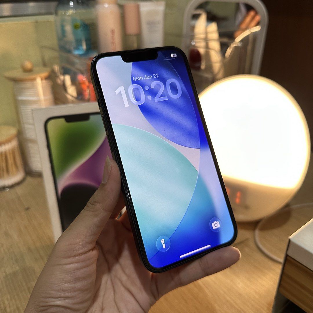 FOR SALE: Iphone 14 (Midnight) - 128gb (Category: iPhone 14 Series) located in Valenzuela. Submitted by Misaki2883 (Listing ID 1445987328, Image 2). Description: FOR SALE: Iphone 14 (Midnight) - 128gb - 91% bh (orig) - NTC APPROVED ZPA VARIANT - Working true tone and face ID - No sim restrictions (openline, any sim) - Unli check and reset - No issue and No history of repair - With Orig box (same IMEI), case, charger, adaptor, tempered glass - Und