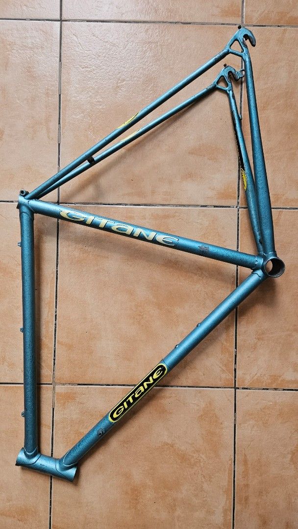 Gitane Road bike Frame (Category: Bicycles) located in Quezon City. Submitted by oldbridgecycles (Listing ID 1446062703, Image 1). Description: - Vintage Gitane road bike frame - Size 52st, 54tt ....good condition, no dents.