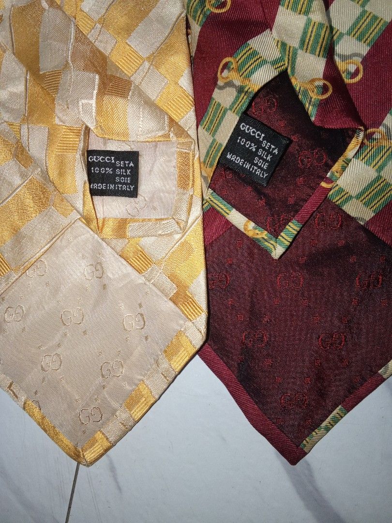 Prada,Valentino,Silk Ties Set All Authentic (Category: Ties) located in Manila. Submitted by christoph17 (Listing ID 1446132810, Image 3). Description: - 1 Valentino tie -1 Prada - All ties made in Italy - Ideal for dressing up any outfit -500 each Gucci Sold.