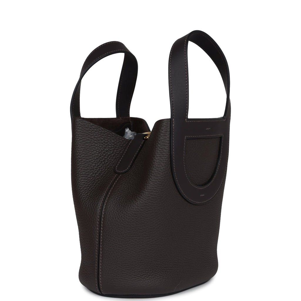 Hermès In-The-Loop 18 GHW (Category: Luxury Bags & Wallets) located in Taguig. Submitted by mainsourceph (Listing ID 1446146482, Image 3). Description: Hermès In The Loop Dark Brown Color in Togo Leather Gold Hardware Full Set (No Receipt) with Authenticity Kept and Unused Condition 9.8/10.