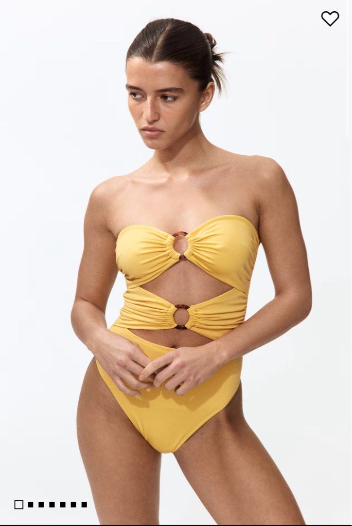 H&M Yellow One-piece Swimsuit (Category: Bikinis & Swimsuits) located in Muntinlupa City. Submitted by trixpelliarmus (Listing ID 1446030732, Image 1). Description: Used once only Original price: 1990.