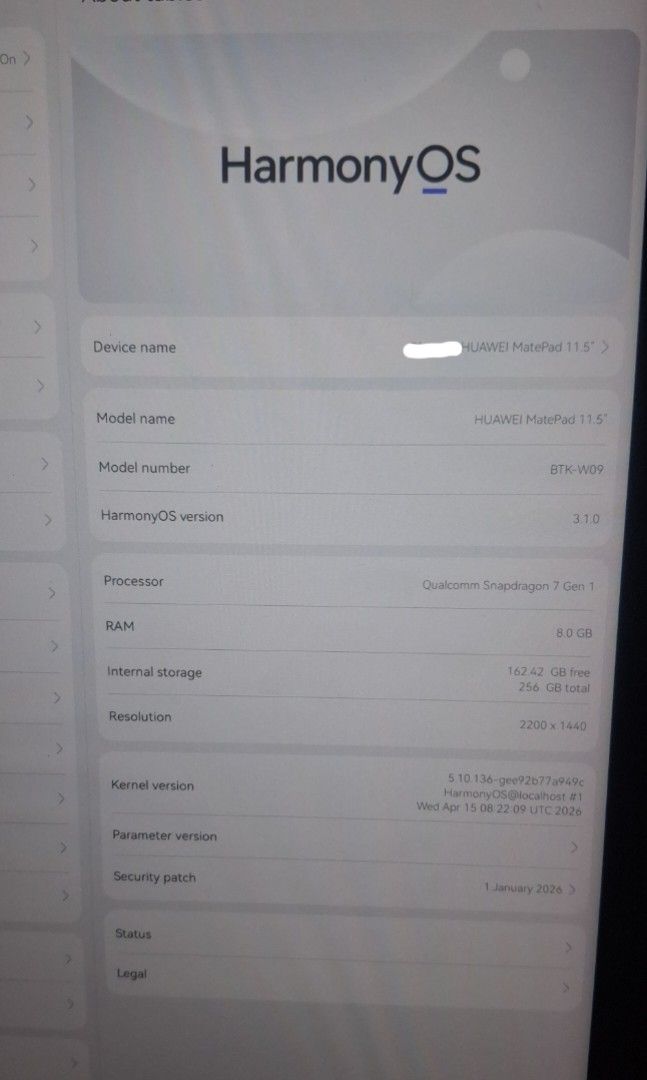Huawei MatePad Pro 11.5" HarmonyOS Tablet (Category: Android) located in Santa Rosa. Submitted by rarebear_0c3c1a (Listing ID 1446086415, Image 3). Description: - Huawei MatePad Pro 11.5 inch tablet - Runs on HarmonyOS - Ideal for browsing, watching videos, and work tasks - Comes with keyboard and case - Features a bright and clear screen - In good working order - Box not included - Bought this 5/31/2024.