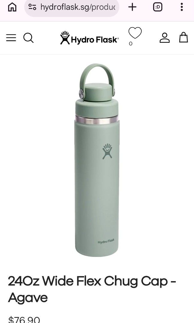 Hydro Flask 24Oz Wide Flex Chug Cap - Agave493179610616965120