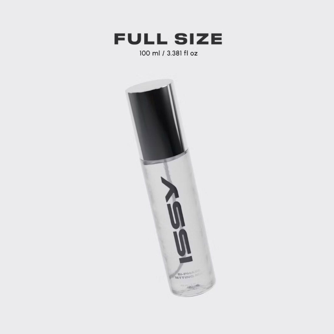ISSY Setting Spray - Full Size 100ml & Travel Size 40ml (Category: Makeup) located in Santa Rosa. Submitted by cookienau (Listing ID 1446096840, Image 1). Description: brand new dm for price.