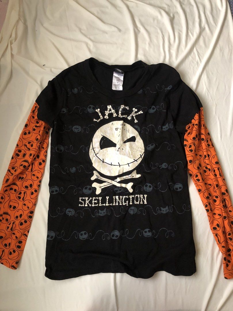 Jack Skellington Long Sleeve Shirt (Category: Tshirts & Polo Shirts ) located in Bacolod City. Submitted by rai1920 (Listing ID 1446050228, Image 1). Description: nightmare before xmas shirt 17x26 cracked on prints, and stickers on the back .