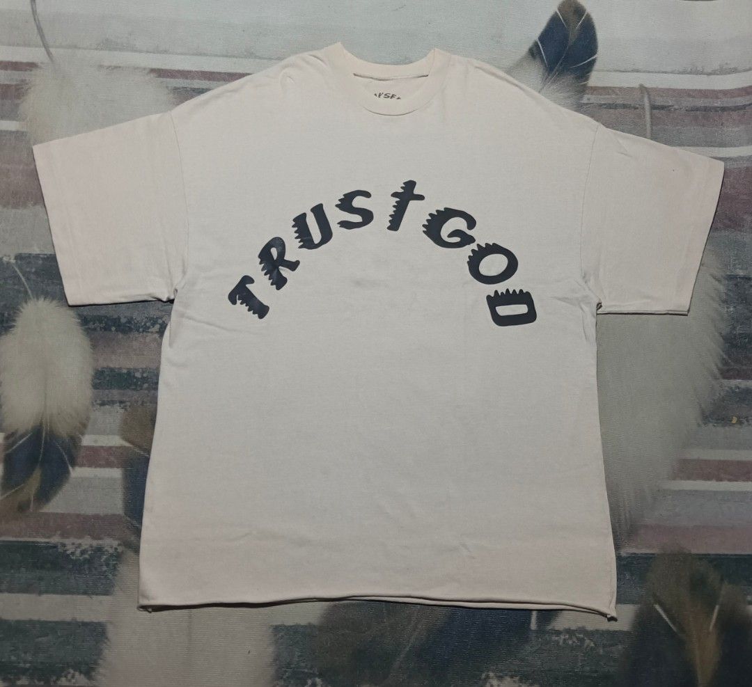 KANYE WEST TRUST GOD (Category: Tshirts & Polo Shirts ) located in Valenzuela. Submitted by alignment_label (Listing ID 1446052369, Image 3). Description: AUTHENTIC KANYE WEST TRUST GOD SIZE M ON TAG W - 24 L - 30 COLOR MAY VARY DUE TO LIGHTING COLOR RATE: 9.5/10 CONDITION: 9.5/10 COMPLETE TAGS✅ ISSUE: - MINIMAL FADE ON NECK PRICE: 700 + SHIPPING FEE PAYMENT OPTION: GCASH ONLY SHIPPING OPTION: - SHIP VIA JNT - LALAMOVE, PLEASE BOOK VIA LALAMOVE Y