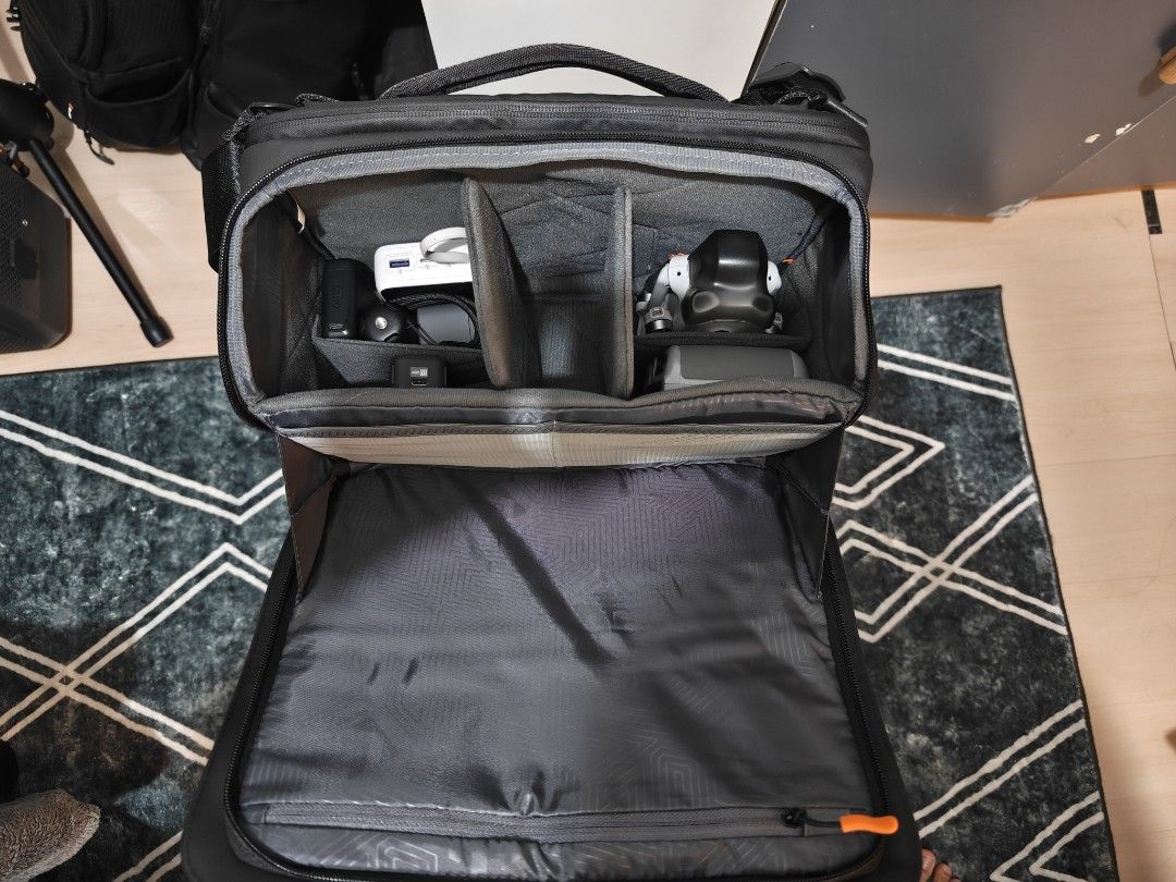 K&F Concept 10L Sling Bag (Category: Cameras) located in Cavite. Submitted by gllrs3 (Listing ID 1446010151, Image 2). Description: - Brand: K&F Concept (Good as new) just unboxed and added items but never been used. Purchased last June 21 Reason for selling - not the bag that I need, too big for my liking - Color: Black - Features adjustable dividers for customizable gear organization - Main compartment opens fully for easy access - Front straps