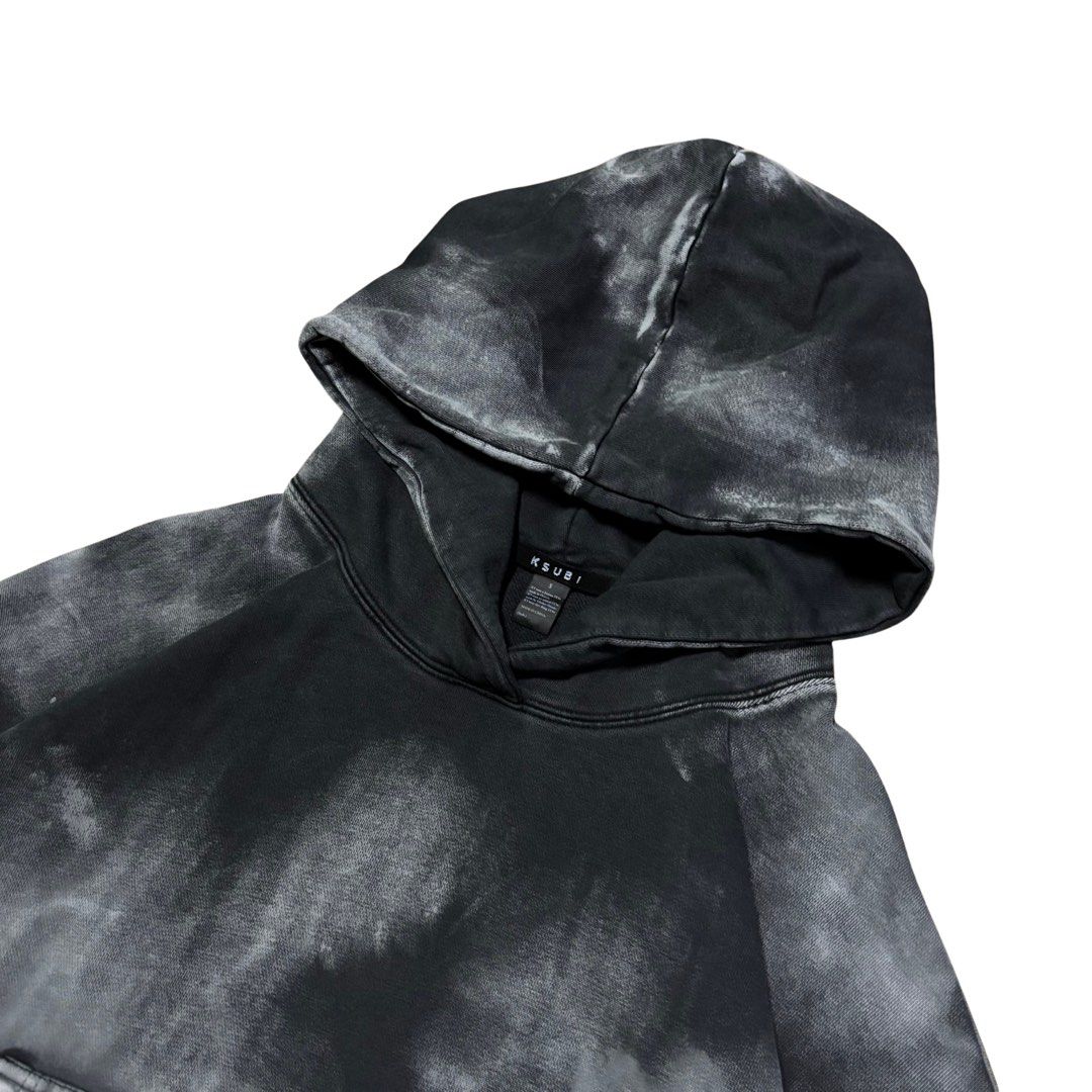 Ksubi Heavy Boxy Oversized Tie Dye Washed Pullover Hoodie (Category: Hoodies) located in Muntinlupa City. Submitted by rtyfck (Listing ID 1446049352, Image 2). Description: Ksubi Heavy Boxy Oversized Tie Dye Washed Pullover Hoodie Details : •Width/Chest : 24.5 •Full Length : 25 •Shoulder : 26 •Sleeve Length : 26 •Hem : 21(stretchable) •Size : S (oversized boxy fit) •Issue : none •Condition : Gently Used.