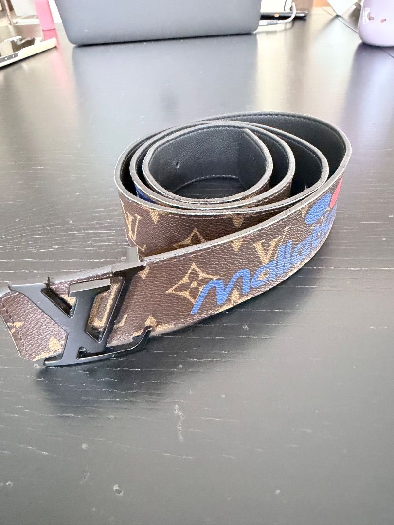 Louis Vuitton LV Initiales Belt Monogram Logo Story (Category: Luxury Accessories) located in Muntinlupa City. Submitted by silentfire.13aadb (Listing ID 1446029547, Image 1). Description: length 45.5".