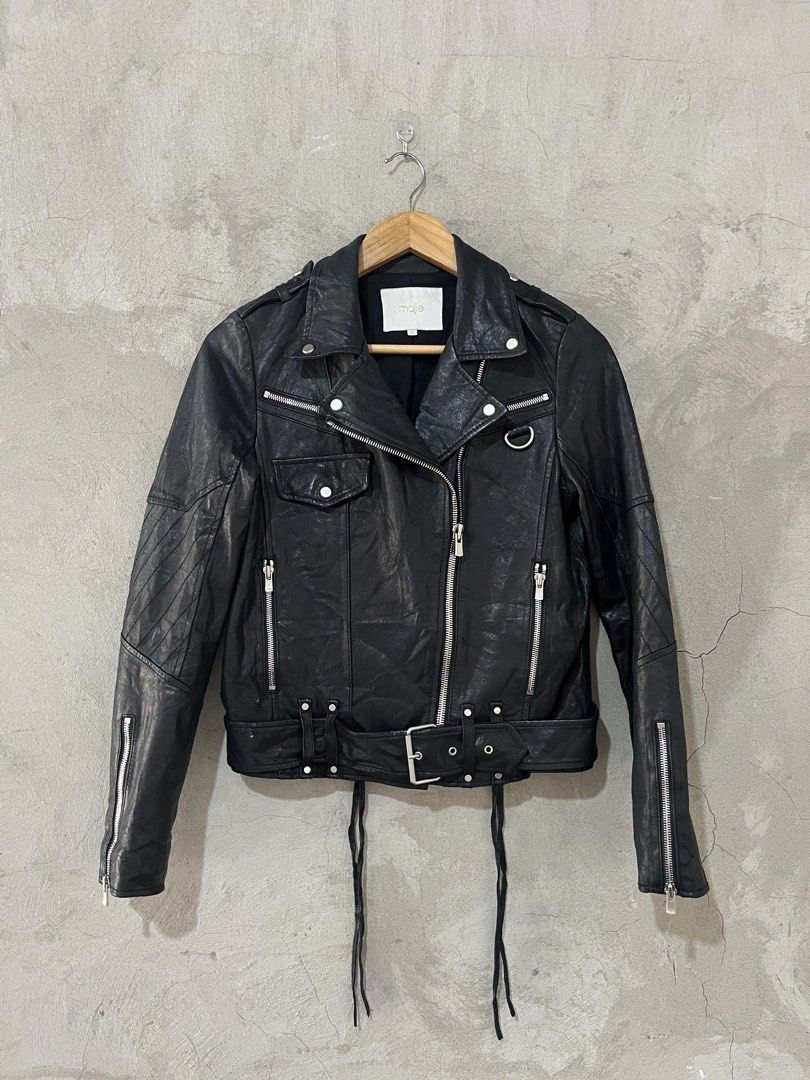 rare MAJE D-ring biker leather jacket (Category: Luxury Apparel) located in Cagayan de Oro. Submitted by vintagevvvictim (Listing ID 1446059520, Image 1). Description: size S .
