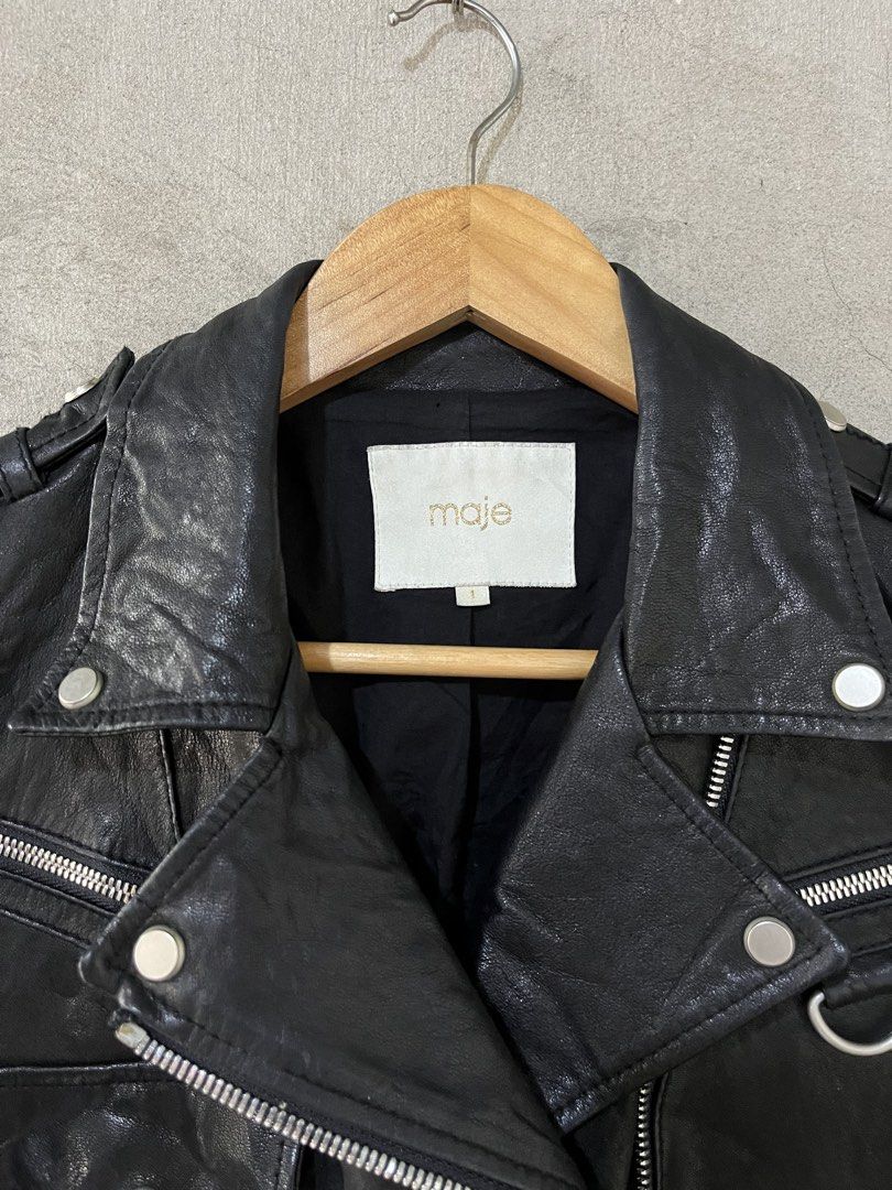 rare MAJE D-ring biker leather jacket (Category: Luxury Apparel) located in Cagayan de Oro. Submitted by vintagevvvictim (Listing ID 1446059520, Image 3). Description: size S .