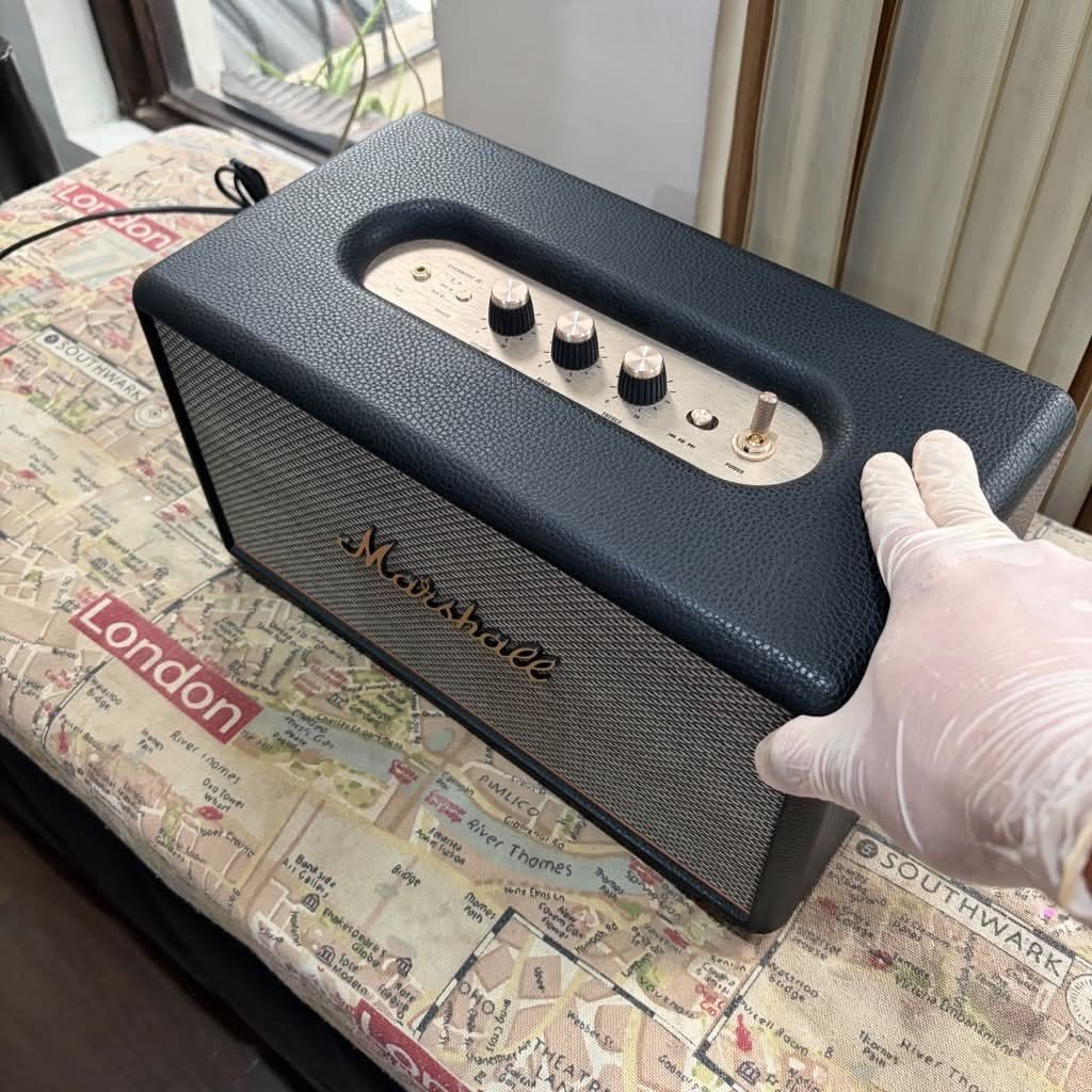 Marshall Stanmore III Bluetooth Speaker (Category: Soundbars, Speakers & Amplifiers) located in Manila. Submitted by decluttering.anj (Listing ID 1446009241, Image 2). Description: - Marshall Stanmore III Speaker (Black) - Superb Sound Quality - Easy Bluetooth Connectivity - Built-in Volume, Bass, and Treble Controls - Power Cable Included - Tested and in Excellent Working Condition RFS: Decluttering.