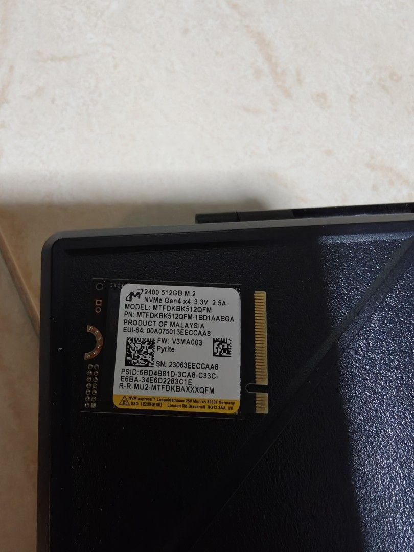 Micron 2230 512GB NVMe M.2 SSD493343044702709760