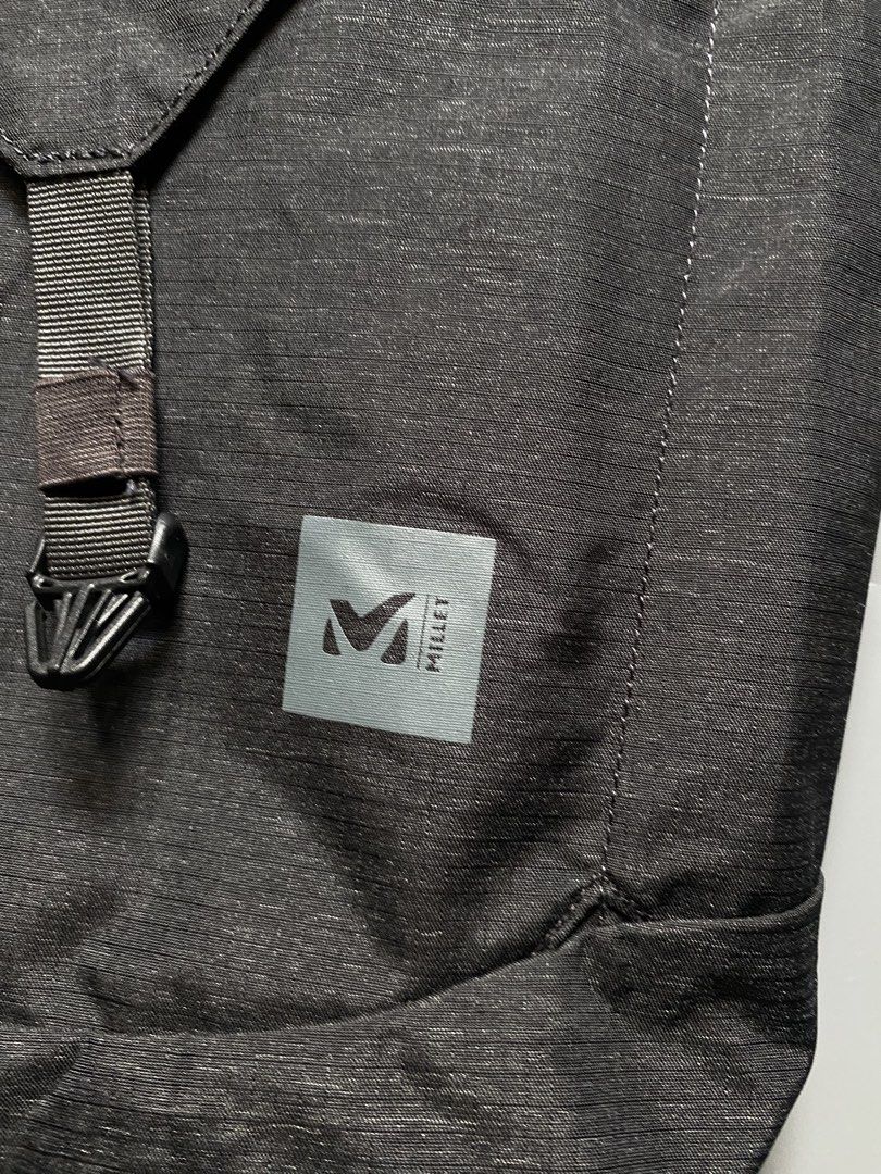 MILLET ARAVIS BAGPACK (Category: Backpacks) located in Manila. Submitted by thriftwhoop (Listing ID 1446014704, Image 3). Description: This Millet Aravis 30L backpack is constructed from a durable, heathered black fabric and features the brand’s iconic logo patch.