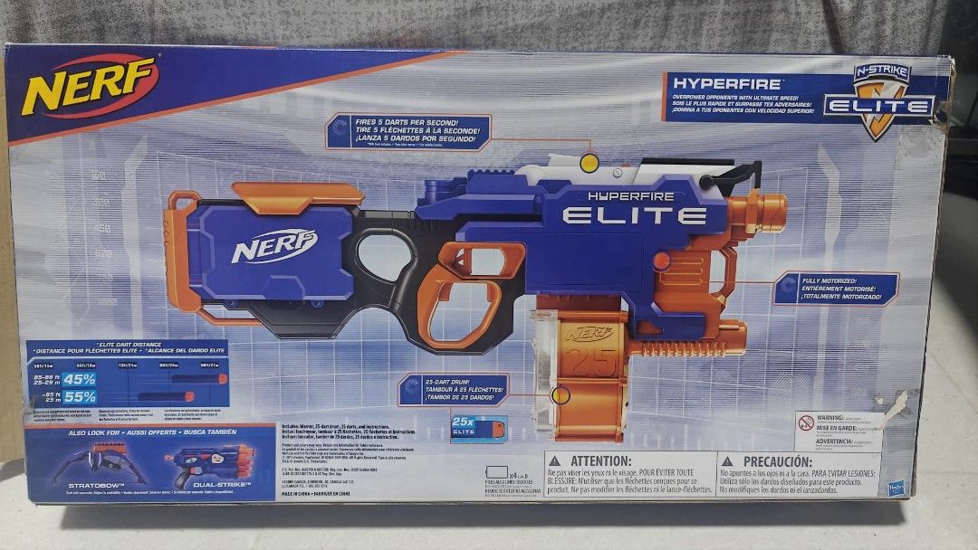 Nerf Hyperfire (Category: Action & Battle Toys) located in Singapore. Submitted by mr.bombom (Listing ID 1446092749, Image 1). Description: Make a reasonble offer and nego Self collect at postal code 330009.