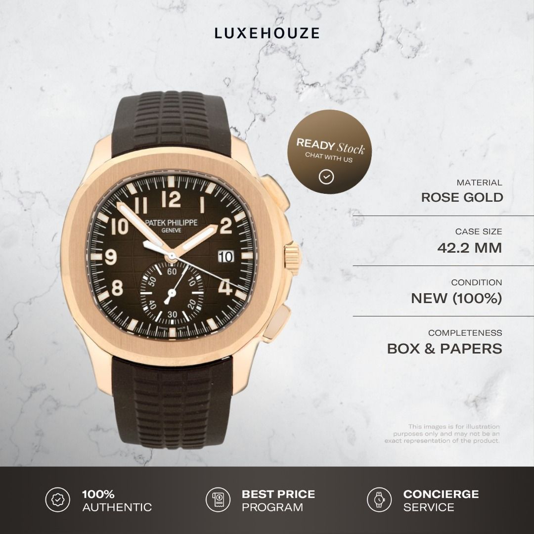 New 2026 Patek Philippe Aquanaut 5968R-001 Brown (Category: Watches) located in Singapore. Submitted by luxehouze (Listing ID 1436191336, Image 1). Description: READY FOR EXTRA DEALS? Join our Community for special offers and latest arrivals! //bit.ly/LHWatchesSG Luxehouze is your trusted marketplace to buy and sell luxury goods. Luxehouze SG Pte Ltd is a licensed luxury goods marketplace and regulated dealer. WHY US? 100% Authentic with Money-Ba