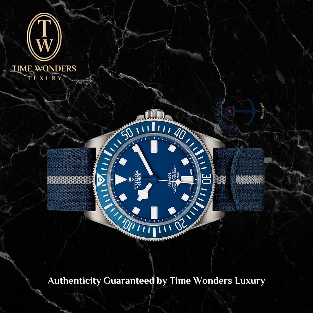 New January 2026 Tudor Pelagos FXD Blue 42mm 25707B Titanium 25707 (Category: Watches) located in Singapore. Submitted by timewondersluxury (Listing ID 1446089045, Image 1). Description: Brand: Tudor Model: 25707B Condition: New Dial: Blue Case Diameter: 42mm Movement : Automatic Material: Titanium Bracelet: Fabric Strap Original Box: Yes Original Cert/Papers: Yes Dated: January 2026 Warranty: AGENT INTERNATIONAL WARRANTY ENDING JANUARY 2031. Add