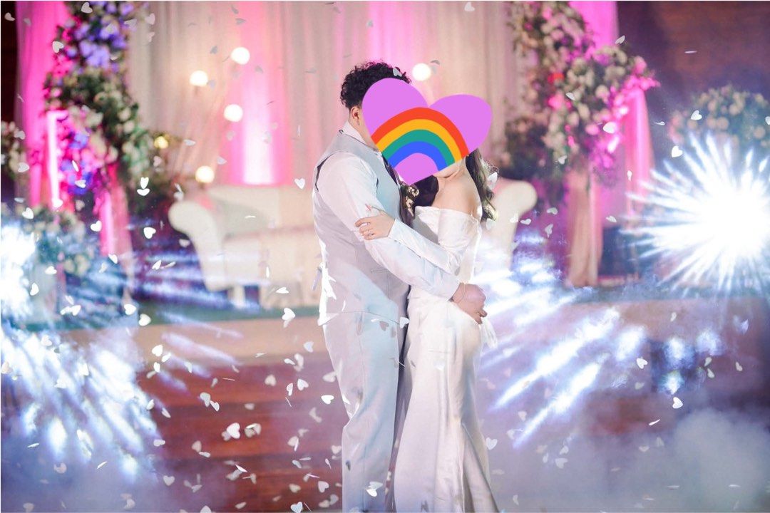 Off-Shoulder Wedding Reception Dress with Train (Category: Evening dresses & gowns) located in Makati City. Submitted by elohenceee (Listing ID 1446057434, Image 2). Description: - off-shoulder wedding gown - Features long sleeves - Elegant flowing train - Worn only once for a wedding ceremony and reception - Carefully preserved and ready for its next bride - With Slit - custom made .