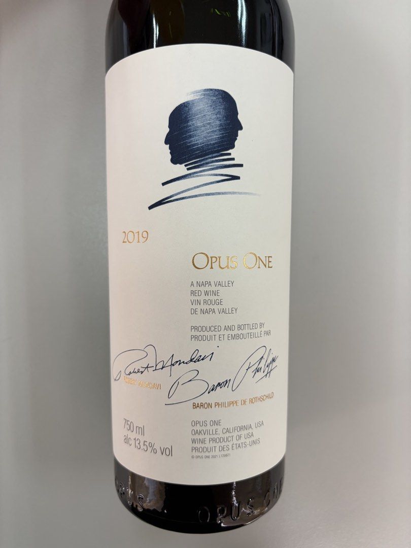 Opus One 2019 Napa Valley Red Wine (Category: Beverages) located in Manila. Submitted by tjmaxph (Listing ID 1446037925, Image 2). Description: - Opus One 2019 - Napa Valley Red Wine (Cabernet Sauvignon) - 750ml Bottle - Alcohol Content: 13.5% vol - Optimal Drinking Window: 2024 - 2034 - Perfect for Collectors & Wine Enthusiasts.