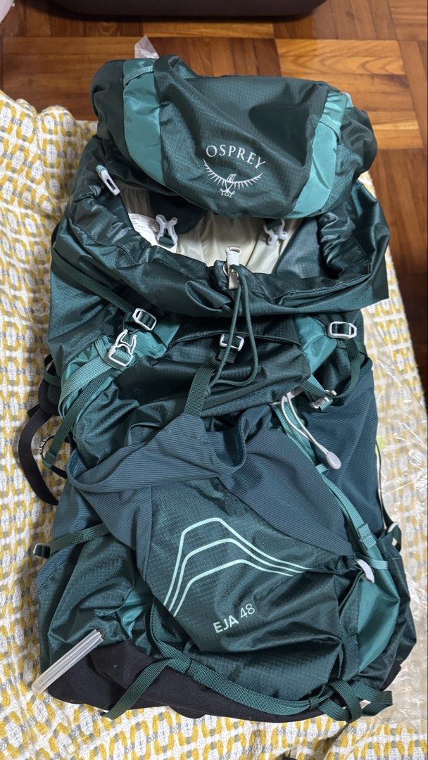 Osprey Eja 48 backpack new 露營背囊 （分類：背囊）位於 Hong Kong。 由 mybeloveditem 提交（商品編號 1446015905，圖片 1）。簡介： 全新冇用過, 原本透明包裝袋還在 New osprey Eja48 Size WM/L (16-19.5 in) Brand new unused, original plastic bag still here. Bought new gear but never went on trip….。
