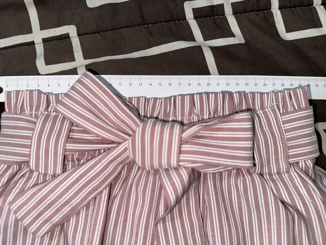 Pink Striped Shorts with Belt (Category: Shorts) located in Cavite. Submitted by mjpv22 (Listing ID 1446075570, Image 3). Description: - Stretchable waistband - Measurement on photo - Other clothing items available at profile :) .