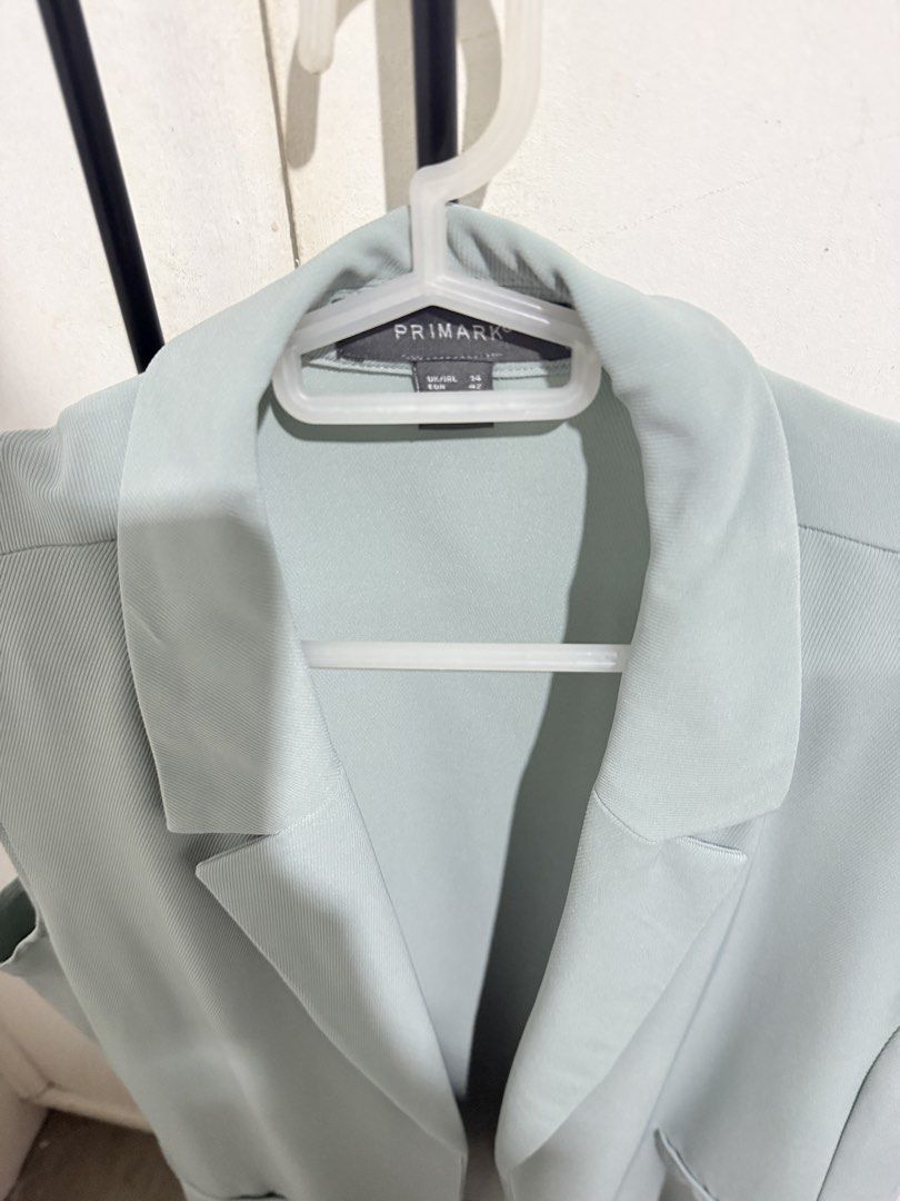 Primark Light Blue Blazer Vest and Shorts Set (Category: Sets or Coordinates) located in Cainta. Submitted by mrsohhmj (Listing ID 1445992889, Image 2). Description: - Primark light blue blazer vest and matching shorts set - Vest: Relaxed fit with tie belt - Shorts: Wide leg with pockets - Perfect for casual or dressed-up looks - Selling as a set FIXED PRICE SURE BUYERS ONLY.