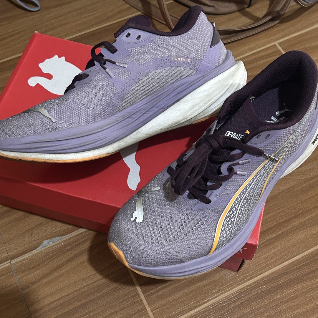 Puma Deviate Nitro 3 Running Shoes (Category: Sneakers) located in Pili. Submitted by thingsilovedd (Listing ID 1446059187, Image 3). Description: - Puma Deviate Nitro 3 Running Shoes - Color: Lavender with Purple Accents - Size: US Women's 9 (EUR 40, UK 6.5) - Includes Original Box - Ideal for Running - Bought in Japan - Seldomly used, kapag race day lang nagamit (4x 10km haha).