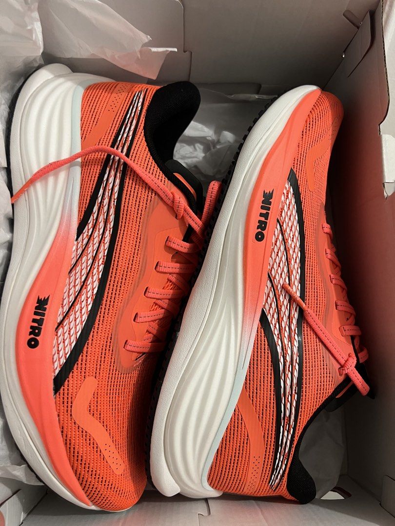 Puma Velocity NITRO 3 Running Shoes Glowing Red (Category: Sneakers) located in Manila. Submitted by petereye (Listing ID 1446013638, Image 3). Description: - Puma Velocity NITRO 3 Running Shoes - Color: Glowing Red, Black, and White - Men's US Size: 9 - EUR Size: 42 - CM Size: 27 Bnew RFS - ok pa mileage ng shoes so di rin magagamit NEGOTIABLE.